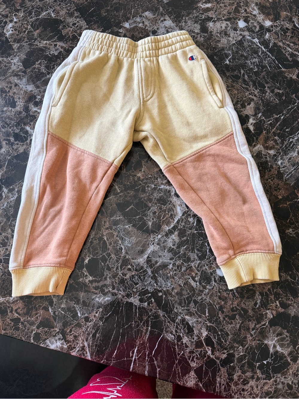 Champion Kids Two-Tone Cream and Dusty Pink Joggers